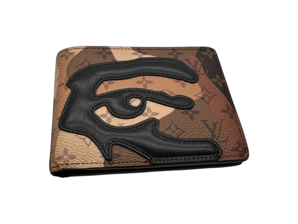 LOUIS VUITTON Monogram Portefeuille Multiple Bi fold Wallet Brown